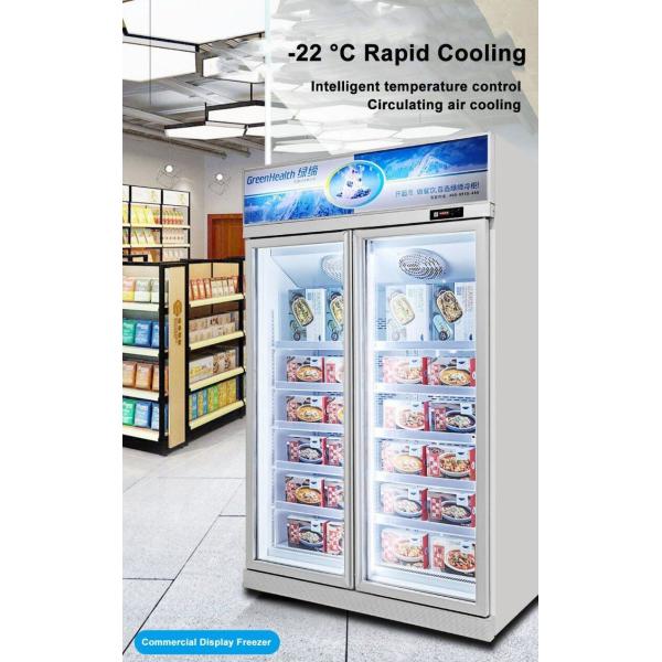 Hypermarket Commercial 3 Glass Doors Standing Display Freezer for Food Frozen