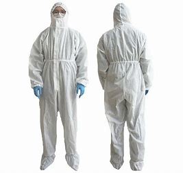 Lab Hazmat Isolation Disposable Medical Protective Coveralls With Hood
