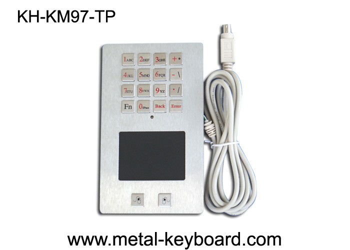 Vandal proof Metal Industrial Digital Keyboard with Waterproof Touchpad