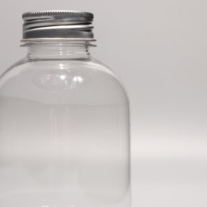 Transparent PET Bottles with Screw On Aluminum Caps