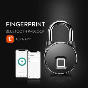 Outdoor Waterproof Fingerprint Smart Padlock Tuya USB Charging IP65