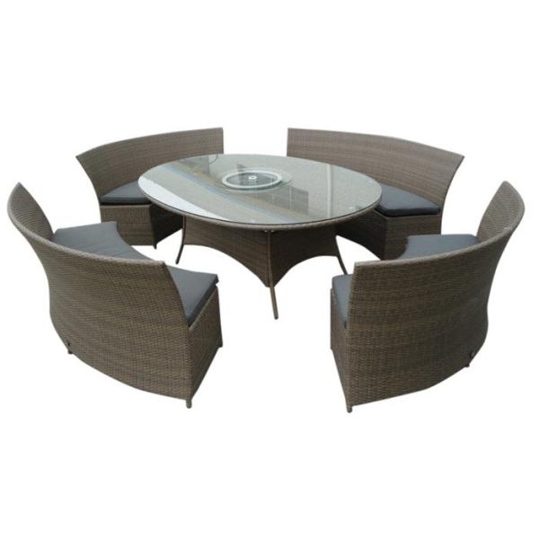 Buy Contemporary PE Rattan Dining Outdoor Table Chairs at wholesale prices