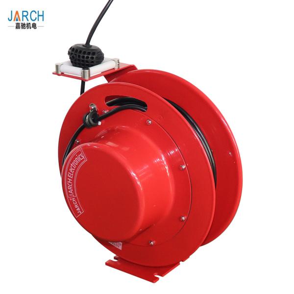 Electric Spring Driven Cord Retractable Hose Reel 45 Feet Of 12/3 Cord GFCI Dual