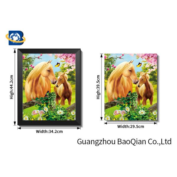 Stock Horse Wall Decor Picture , PP / PET Material 3d Flipped Poster