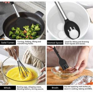 FDA Kitchen Set Silicone Utensils , Multifunction Cooking Utensils Set Silicone