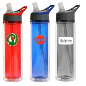 Quality Double wall sports water bottle with flip drinking spout for sale