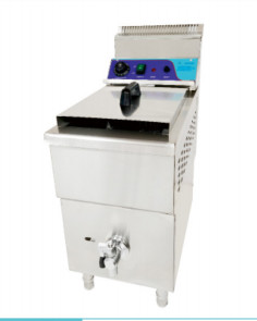 Buy Commercial Gas Fryer with 2 Burners Stainless Steel Kitchen Cooking Equipment for Frying 100-300.C Temperature at wholesale prices