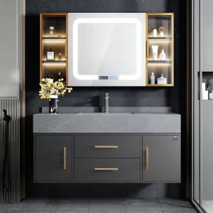 China Top Mounting Hardwood Bathroom Vanity unit 600mm With Mirror on sale