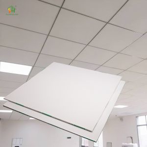 600x600mm 7mm Moisture-Proof PVC Gypsum Ceiling Board and Gypsum Ceiling Tiles for Fireproof and Soundproof Applications