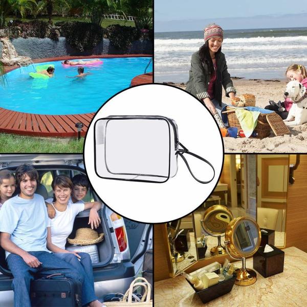 Zipper PVC Toiletry Cosmetic Bag Organizer Clear Waterproof For Men And Women