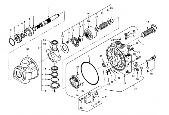 Belparts excavator main pump EC55 EC55E hydraulic pump for VOE 14503279 VOE 14507635