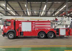 China 25M Height 4000L Foam and 18550L Water Water Tower Ladder Fire Truck 6×4 Driving on sale