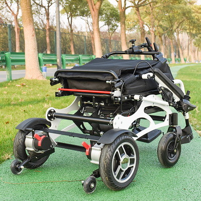 Buy Aluminum Electric Collapsible Wheelchair 120kg Load Lightweight at wholesale prices