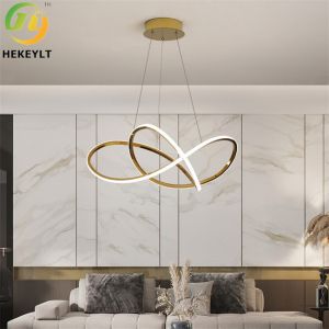 Stainless Steel Clover Art Chandelier Nordic Modern LED Pendant