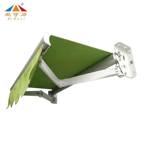 Buy Rust Resistant Retractable Arm Awning 6x 8" With Baked White Paint Curved Arm at wholesale prices