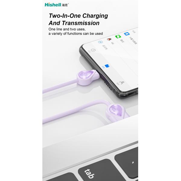 Ultraportable Antiwear Fast Charging Data Cable , Antifreeze Micro USB Color Wires