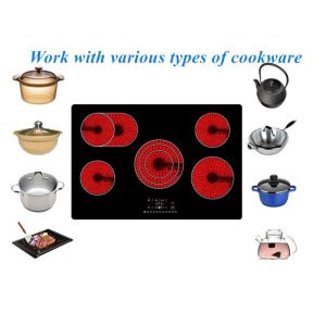 AC240v 77cm 5 Burner Electric Ceramic Hob For Hotel