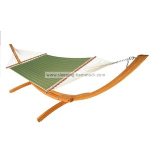 Light Green Backyard Olefin Hammock With Stand , Quilted Weave Hammock 450lbs Capacity