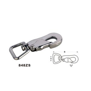 Swivel Eye Flat Bolt Snap Hook 25mm Zinc Alloy Diecasting Ladder Shaped