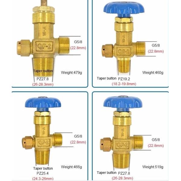 QF -2D Gas Cylinder Valve Oxygen Machine Parts 4mm Diameter 15mpa Working Pressure