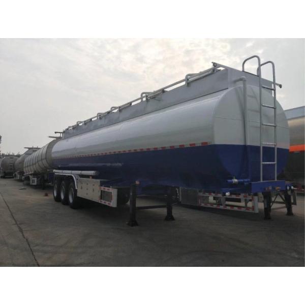 42000 Liters Oil Fuel Tank Heavy Duty Semi Trailers With Carbon Steel Matrrial And FUWA Axle