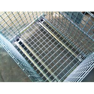 Hot Dipped Galvanized Foldable Stacking Wire Mesh Boxes For Transport