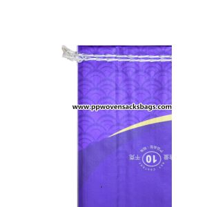 Purple Woven Polypropylene Sacks Bopp Bags for 10kg Package , 14" x 24"