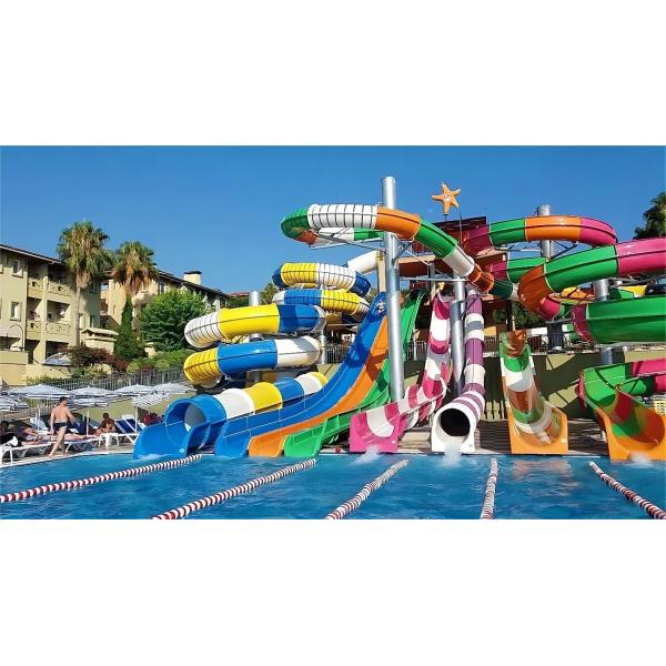 OEM Water Theme Park Rides Amuement Children Fiberglass Water Slide