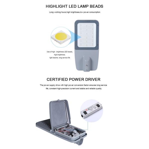 6000K 100 Watt Outdoor LED Street Lights Water Resistant Durable