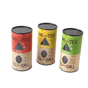 Embossing Paper Tube Packaging With Window 100mm Height FSC Certified