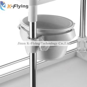 4 PVC Mute Wheel Medical Equipment Trolley With Guard Rail