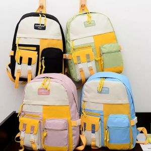 Canvas Backpack School Bag Sets Waterproof Travel Teenagers Backpacks