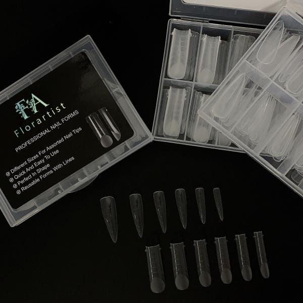 Extension Nails Ultra Short Almond Nail Clear Full Cover Press Gel French Style Soft Gel Tips With Logo Custom