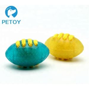 China Rugby Shape  Tough TPR Dog Toy Popular  8.5*12.5*7.5 Cm 136g Weight on sale