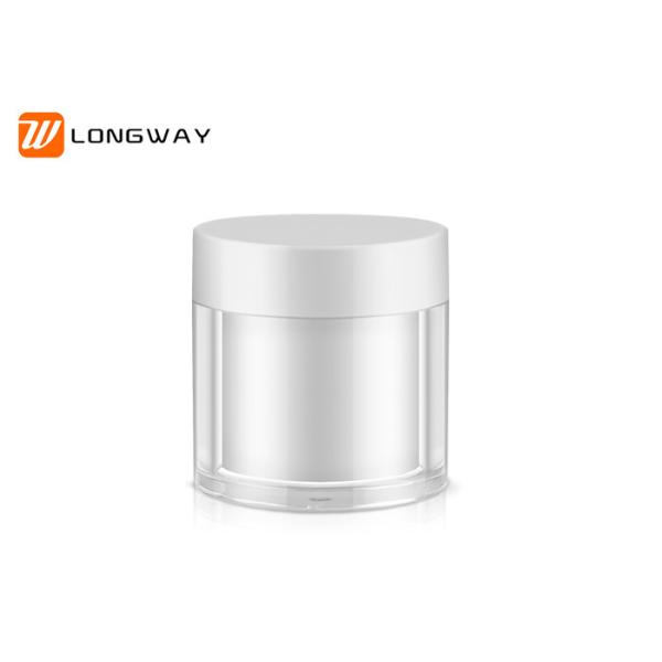 Buy Plastic cosmetic container/ double wall white plastic jar/breast tight cream jar at wholesale prices