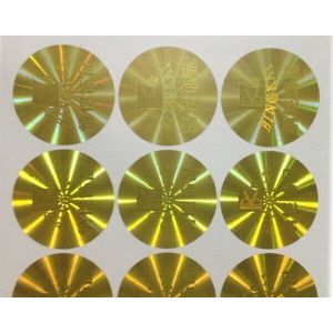 Laser Holographic Circle Stickers For 10ml Vial Box Sealing