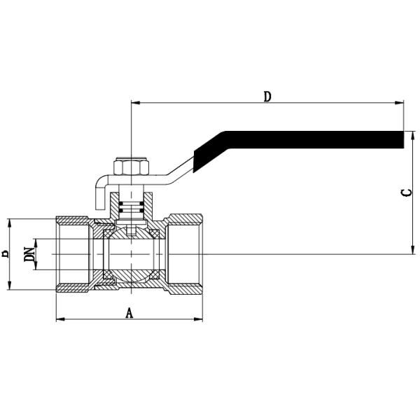 Female X Female Reduced Flow 16 Bar 4" Brass Ball Valve