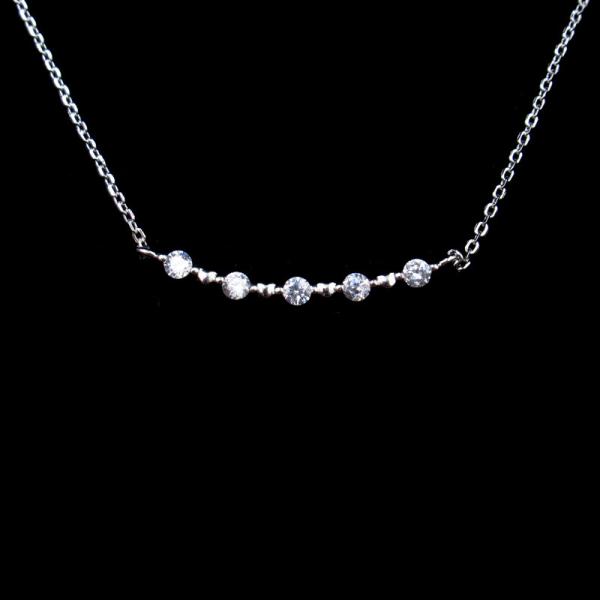 Buy Elegantly 925 Silver Necklace Wedding Gift AAA Cubic Zirconia Stone at wholesale prices