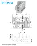 65A 10.1mm Through Panel Terminal Blocks Brass UL94 V0