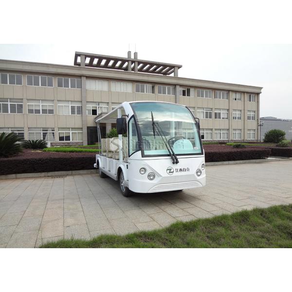 14/17 Passengers White Electric Fiber glass Sightseeing Car / Electric Tourist Car JH-Y14 Model
