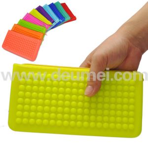 Quality Latest Design Popular Silicone Cosmetic Bag/Silicone Jelly Candy Bag Tote Bag Custom Color for sale