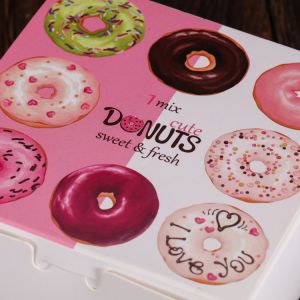 Donuts Bread Packaging Box With Drawer Style , Snack Packaging Box Recycled