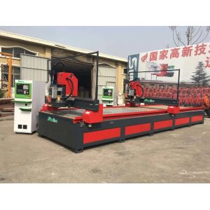 Aluminum Plastic Board Processing Engraving Machine Double Spindle Double System