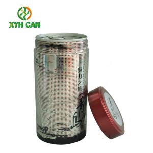 China Tea Tin Can Airtight Empty Screw Top Tin Recyclable Large Empty Tin Can for Tea Packaging on sale