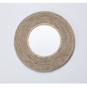 Quality Design Natural Bathroom Large Wall Decorative Woven Custom Framed Wooden Rattan Wicker Willow Mirror for sale