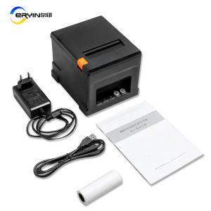 3 Inch 80mm Kitchen Thermal Receipt Printer with Bluetooth and Power Adapter