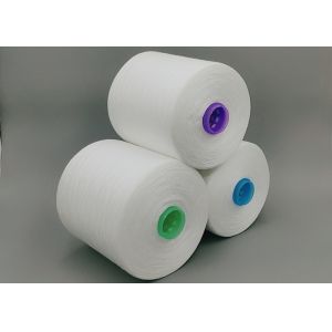 China Cone Spun Raw White Polyester Yarn Ne 60/2 And 60/3 Sewing Thread on sale