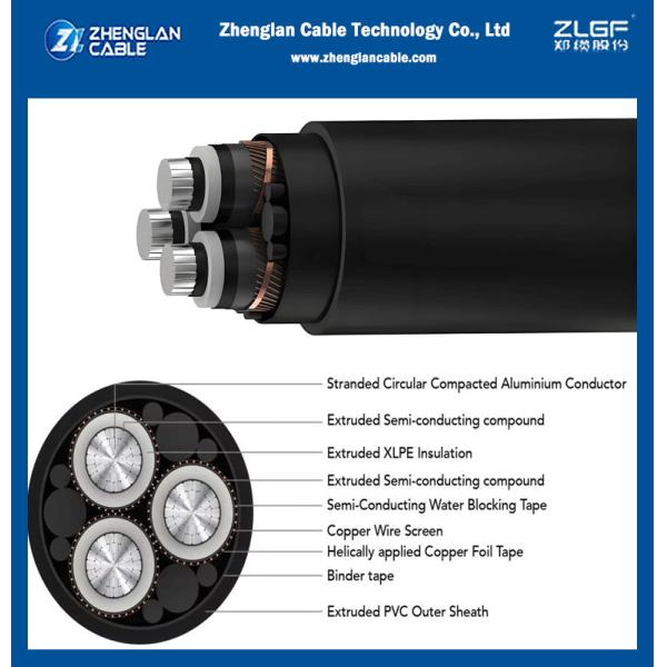 Three / Single Core XLPE Insulated Screened PVC Sheathed Aluminum Conductor AS/NZS 1429.1