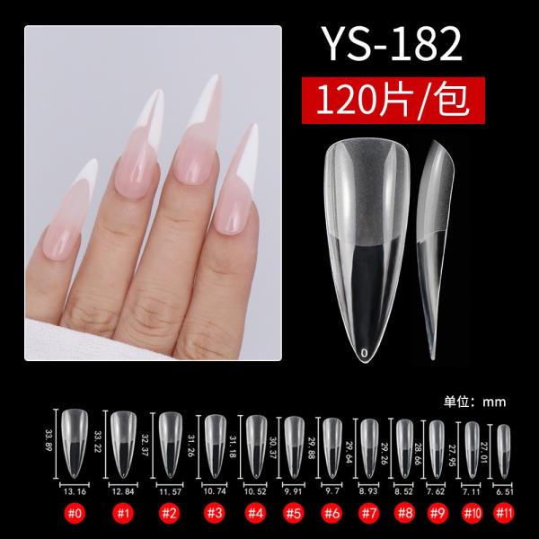Wholesale120pcs 240pcs 550pcs Soft Gel Nail Tips Coffin Almound Artificial False Nails French Style extra Long c Curve Nail Tips