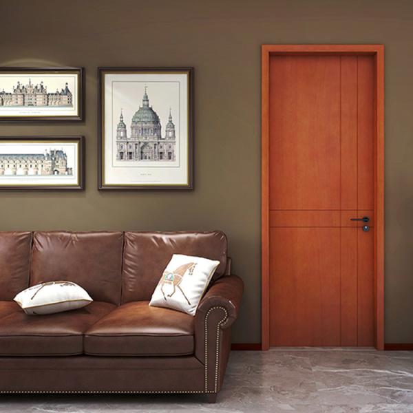 Modern Fireproof Solid Oak Wood Door Leaf Thickness 50mm